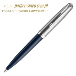 Długopis Parker 51 Midnight Blue z chromowanym wykończeniem w Pudełku Premium