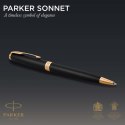 Długopis PARKER Sonnet długopis Matte Black GT ze Złotymi Wykończeniami w Pudełku Premium